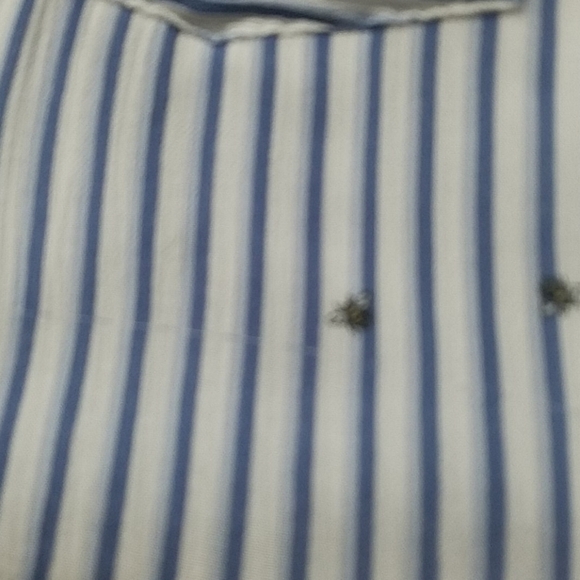 A,n,a long sleeve striped bee button front top - Picture 9 of 9